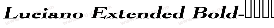 Luciano Extended Bold字体转换